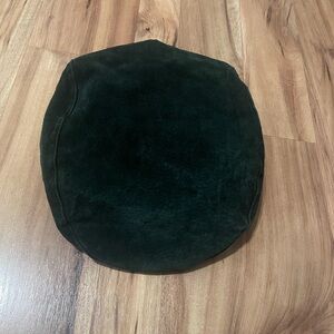 Turtle K Dark Green Genuine Suede Newsboy Cap Sz L